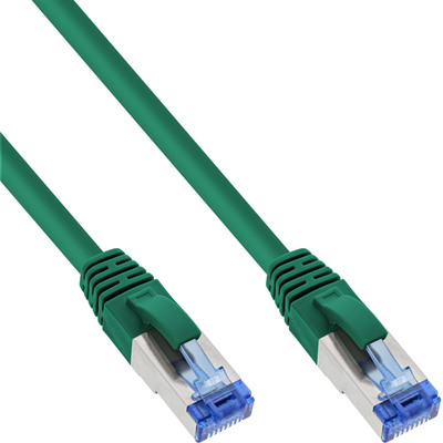 InLine® Patchkabel, S/FTP (PiMf), Cat.6A, halogenfrei, grün, 0,25m von InLine®
