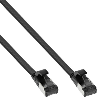 InLine® Patchkabel flach, U/FTP, Cat.8.1, TPE halogenfrei, schwarz, 2m von InLine®