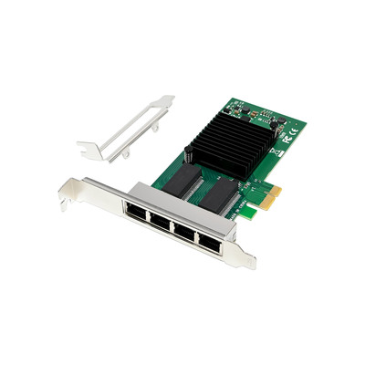 InLine® Quad Gigabit Netzwerkkarte, 4x RJ45 1 Gb/s, PCIe x1 von InLine®