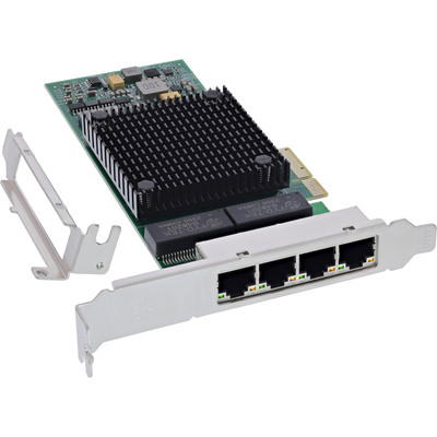 InLine® Quad Gigabit Netzwerkkarte, 4x RJ45 1 Gb/s, PCIe x4 von InLine®