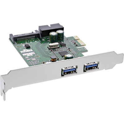 InLine® Schnittstellenkarte, 2x+2x USB 3.0, PCIe, mit SATA Strom + LP-Slotblech von InLine®