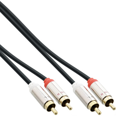 InLine® Slim Audio Kabel 2x Cinch ST/ST, Stereo, 2m von InLine®