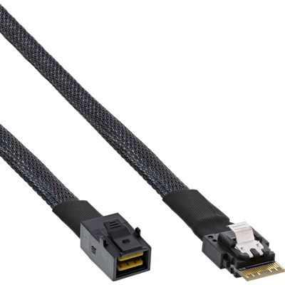 InLine® Slim SAS Kabel, SFF-8654 4i zu Mini SAS HD SFF-8643, 24Gb/s, 1m von InLine®