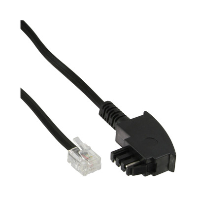 InLine® TAE-F Kabel, 6polig/4adrig, f. Import, TAE-F Stecker an RJ11 Stecker,20m von InLine®