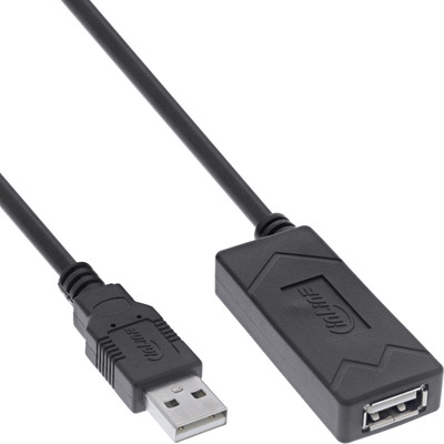 InLine® USB 2.0 Aktiv-Verlängerung, USB-A Stecker/Buchse, 5m von InLine®