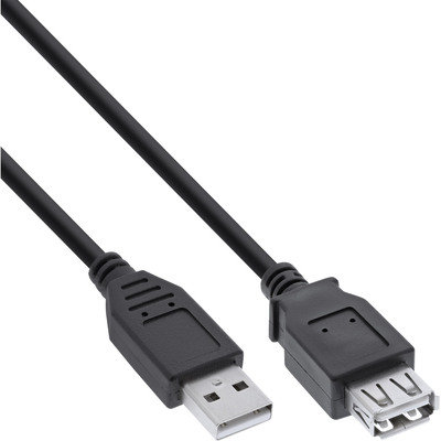 InLine® USB 2.0 Verlängerung, Stecker / Buchse, Typ A, schwarz, 1m von InLine®