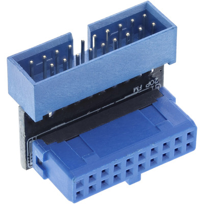 InLine® USB 3.0 Adapter intern, Pfostenanschluss Stecker/Buchse, oben gewinkelt von InLine®