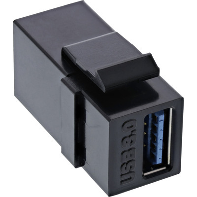 InLine® USB 3.1 Keystone Snap-In Einsatz, USB-A Buchse / Buchse, schwarz von InLine®