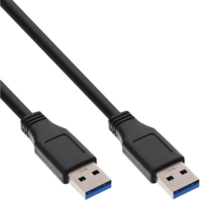 InLine® USB 3.2 Gen.1 Kabel, A an A, schwarz, 1m von InLine®