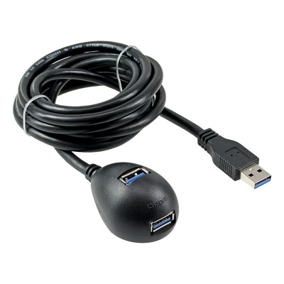 InLine® USB 3.2 Gen.1 Verl., USB A Stecker / Buchse, schwarz, mit Standfuß, 1m von InLine®