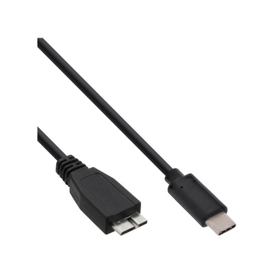 InLine® USB 3.2 Gen.1x2 Kabel, USB-C Stecker an Micro-B Stecker, schwarz, 1,5m von InLine®