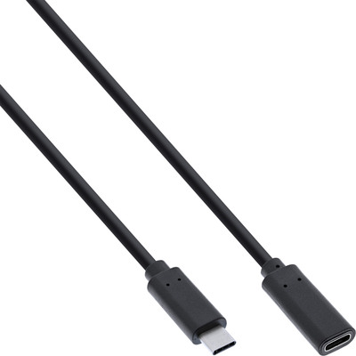 InLine® USB 3.2 Gen.1x2 Kabel, USB-C Verlängerung ST/BU, schwarz, 1,5m von InLine®