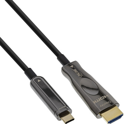 InLine® USB-C zu HDMI AOC Kabel, Monitorkabel 4K60Hz (DP Alt Mode), 50m von InLine®