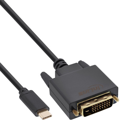 InLine® USB Display Kabel, USB-C Stecker zu DVI Stecker, 2m von InLine®