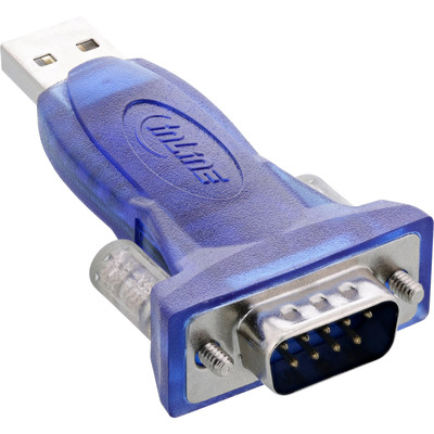 InLine® USB zu Seriell Adapter, ST A an 9pol Sub D ST, mit USB Verlängerung 0,8m von InLine®