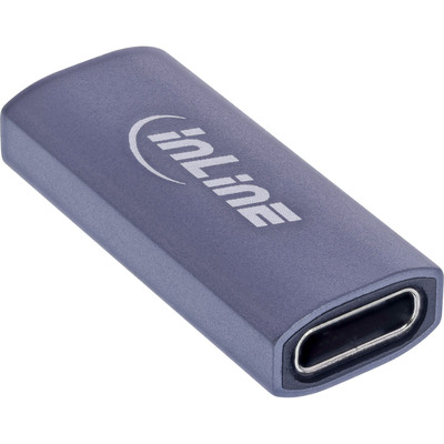 InLine® USB4 Adapter, USB-C Buchse/Buchse, Aluminium, grau von InLine®