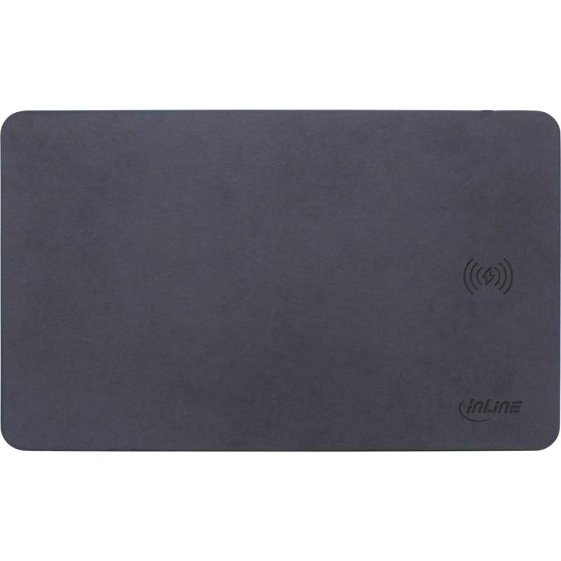 InLine Mauspad mit induktiver Ladematte - 10 Watt - 37 x 22,5 x 0,7 cm, schwarz von InLine®
