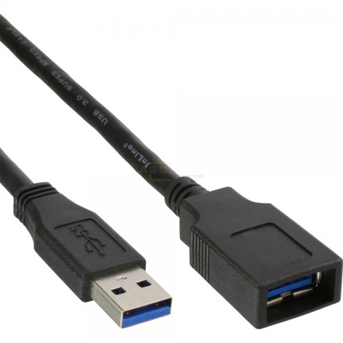 USB 3.0 Verlängerungskabel A-Stecker -> A-Buchse  2m schwarz von InLine®