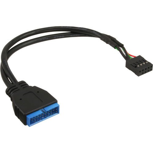 10 Stück InLine USB 2.0 zu 3.0 Adapterkabel, USB 2.0 Mainboard auf USB 3.0 intern, 0,15m von InLine
