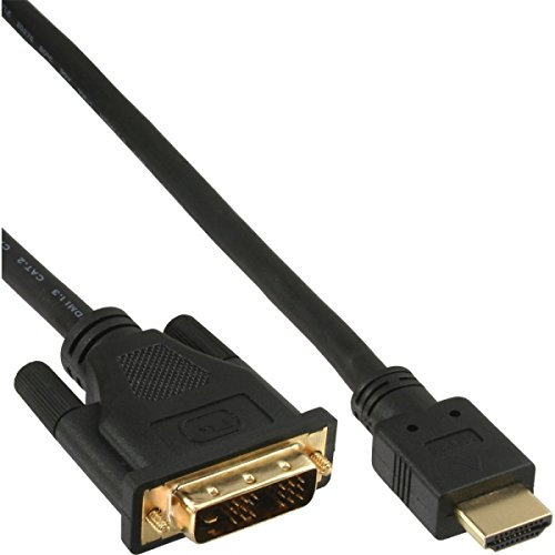 10er Set 2m HDMI-DVI Kabel, InLine®, vergoldete Kontakte, 19p (17662P) 2,0m von InLine