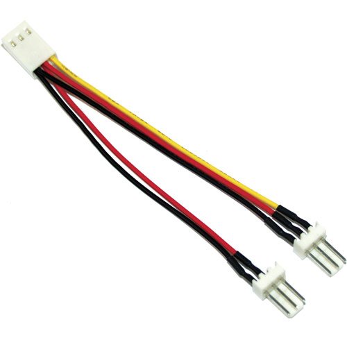 10er Set Lüfter Adapterkabel, 3pol Molex Buchse an 2X 3pol Molex Stecker von InLine