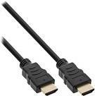 InLine - Premium Highspeed - HDMI-Kabel mit Ethernet - HDMI männlich zu HDMI männlich - 2,0m - dreifach abgeschirmtes Twisted-Pair-Kabel - Schwarz, Gold - 4Kx2K Support (Packung mit 25) (B-17503P) von InLine