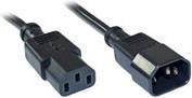 INTOS ELECTRONIC INLINE - Spannungsversorgungs-Verlängerungskabel - power IEC 60320 C13 zu IEC 60320 C14 - 2,0m - Schwarz (Packung mit 35) (B-16632A) von InLine