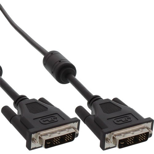 5er Set DVI-D Kabel, digital 18+1 Stecker/Stecker, Single Link, 2 Ferriten, 2m von InLine