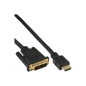 INLINE - Adapterkabel - Single Link - HDMI männlich zu DVI-D männlich - 15 m - abgeschirmt - Schwarz von InLine