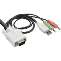 INLINE Cable KVM Switch - KVM-/Audio-/USB-Switch - 2 x KVM/Audio/USB - 1 lokaler Benutzer - Desktop von InLine