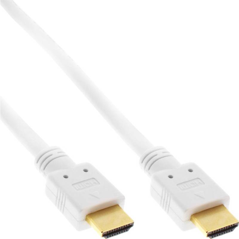 INLINE - HDMI mit Ethernetkabel - HDMI (M) bis HDMI (M) - 10 m - Dreifachisolierung - wei� - 4K Unterst�tzung von InLine
