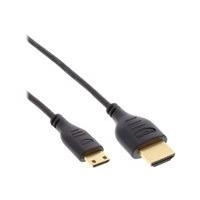 INLINE High Speed Premium - HDMI-Kabel mit Ethernet - mini HDMI m�nnlich zu HDMI m�nnlich - 50 cm - dreifach abgeschirmtes Twisted-Pair-Kabel - Schwarz - 4K Unterst�tzung von InLine