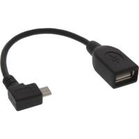 INLINE - Micro-USB OTG Adapterkabel - Micro-USB Typ B (M) gewinkelt - USB Typ A (W) - 0.15 m von InLine