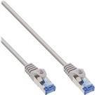 INLINE - Patch-Kabel - RJ-45 (M) zu RJ-45 (M) - 10 m - SFTP, PiMF - CAT 6a - halogenfrei, geformt, ohne Haken - Grau von InLine