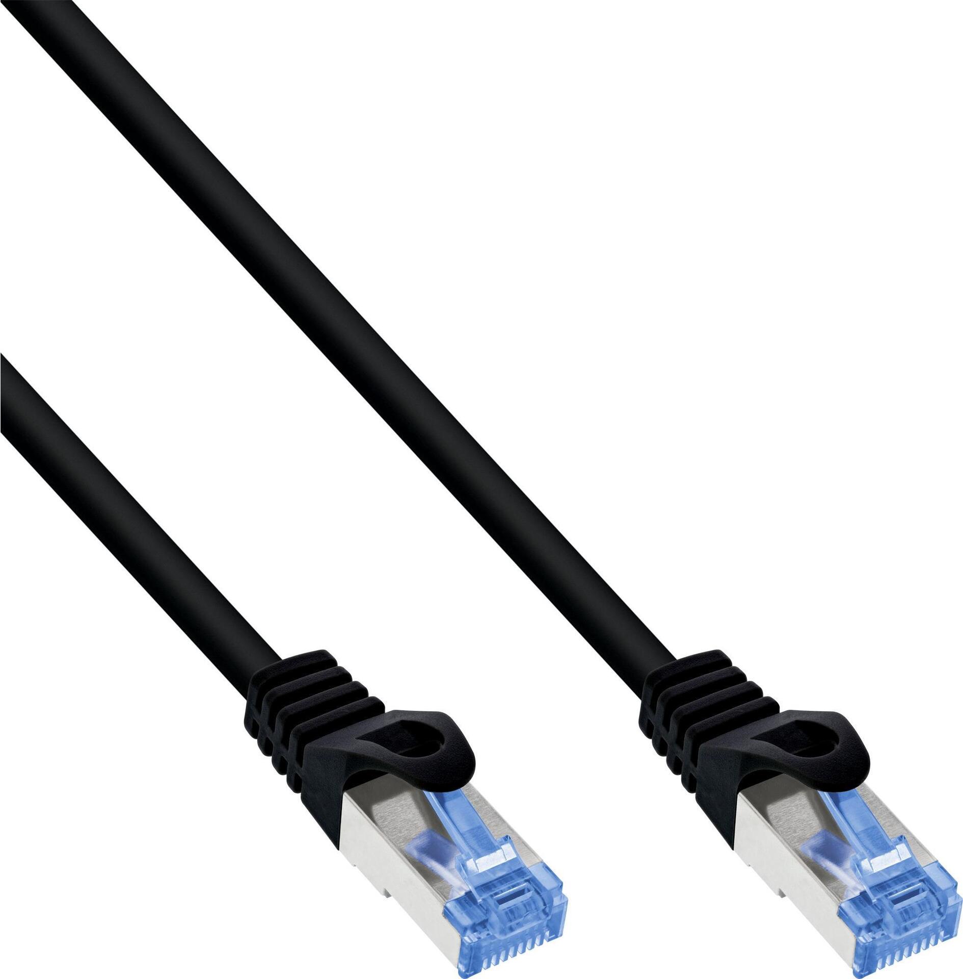 INLINE - Patch-Kabel - RJ-45 (M) zu RJ-45 (M) - 20 m - SFTP, PiMF - CAT 6a - IEEE 802.3af/IEEE 802.3at - halogenfrei, geformt, verseilt - Schwarz von InLine