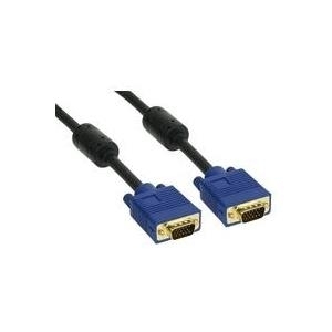 INLINE Premium - VGA-Kabel - HD-15 ohne Pol 9 (M) bis HD-15 ohne Pol 9 (M) - 10 m - geformt - Schwarz von InLine