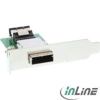 INLINE - SAS-Blende intern zu extern - 4-Lane - Mini SAS (SFF-8087) (W) zu 4x Shielded Mini MultiLane SAS (SFF-8088), 26-polig (W) von InLine