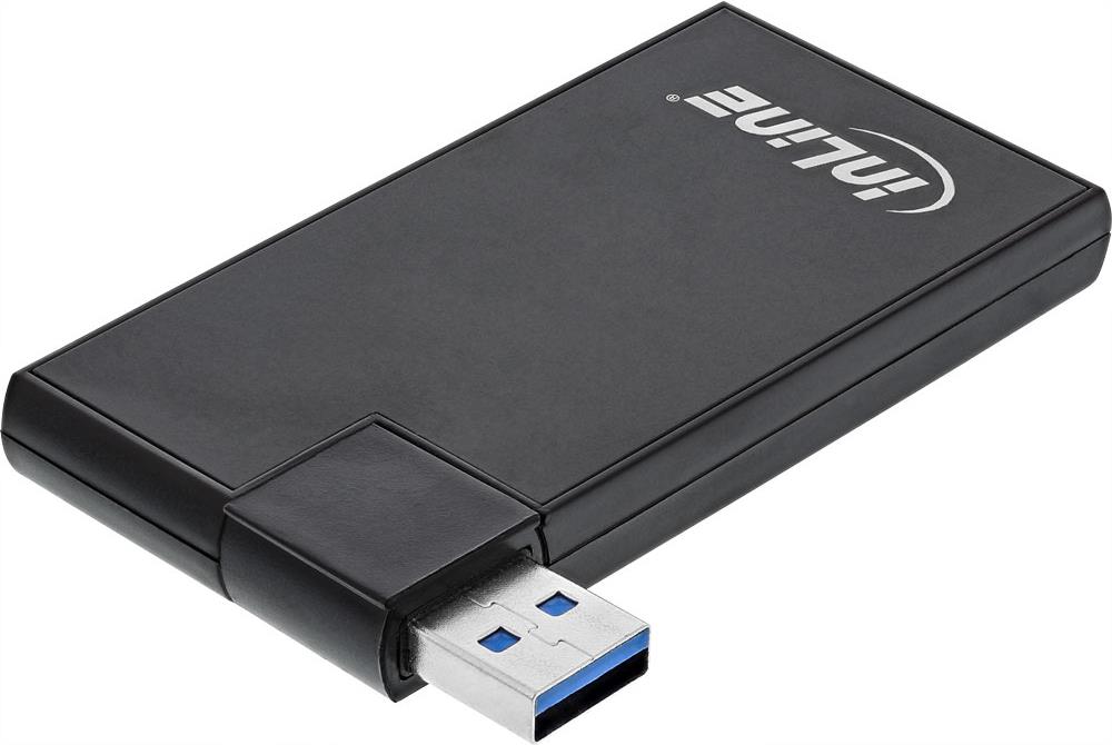 INLINE USB 3.0 Rotatable Hub - Hub - 4 x SuperSpeed USB 3.0 - Desktop von InLine