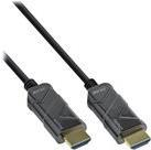 INLINE - Ultra High Speed HDMI-Kabel - HDMI (M) bis HDMI (M) - 20 m - Glasfaser - Schwarz - Active Optical Cable (AOC), Support von 4K 120 Hz, unterstützt 8K 60 Hz (7680 x 4320) von InLine