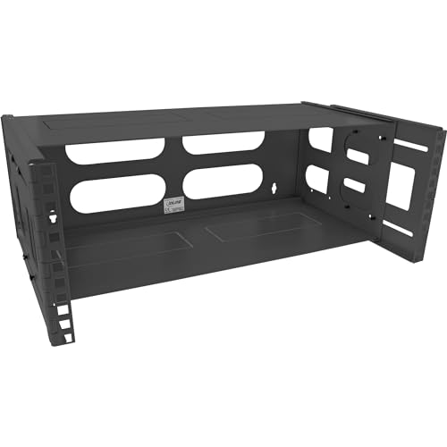 InLine® 19" Rack zur Wandmontage, 4HE, 24-40cm Tiefe, mit Abdeckung, schwarz von InLine