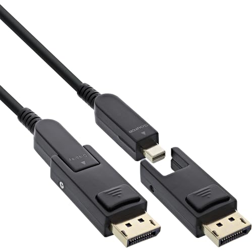 InLine® DisplayPort 1.4 AOC Kabel, 8K 4K, 240Hz, abnehmbare Stecker, Länge 10m, 17210O von InLine