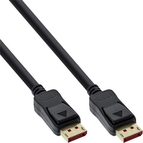 InLine® DisplayPort 1.4 Kabel, 8K4K, schwarz, vergoldete Kontakte, 1m (17201P) von InLine