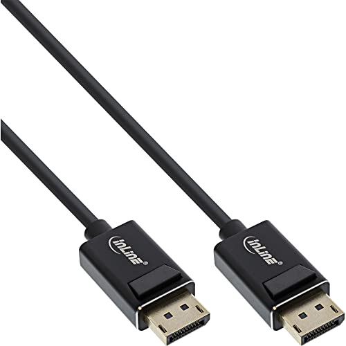 InLine® DisplayPort 2.0 Kabel, 8K4K UHBR, schwarz, vergoldete Kontakte, 1m von InLine