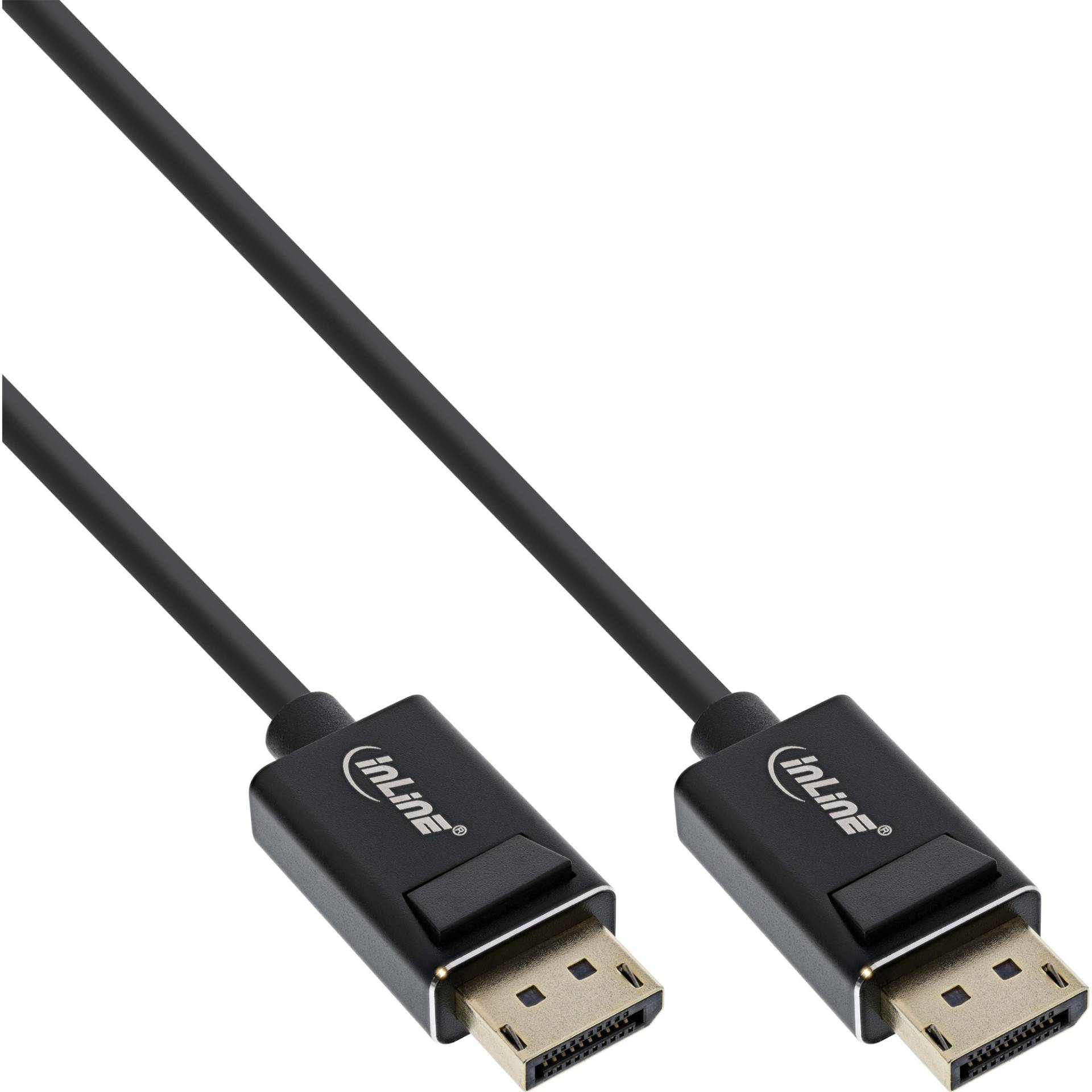 InLine® DisplayPort 2.0 Kabel, 8K4K UHBR, schwarz vergoldete Kontakte, 3m von InLine