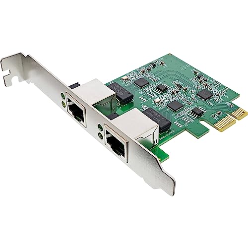 InLine® Dual Gigabit Netzwerkkarte, 2X RJ45 2.5GBit/s, PCIe x1, inkl. Low Profile Slotblech von InLine