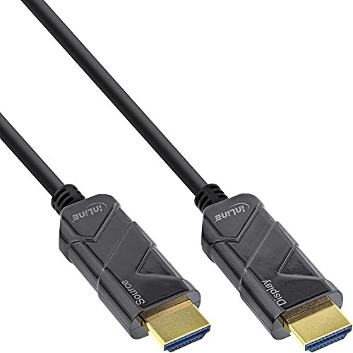 InLine® HDMI AOC Kabel, Ultra High Speed HDMI Kabel, 8K4K, schwarz, 15m von InLine