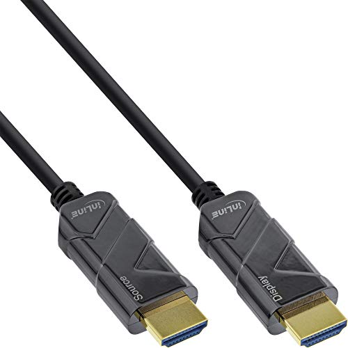 InLine® HDMI AOC Kabel, Ultra High Speed HDMI Kabel, 8K4K, schwarz, 25m von InLine