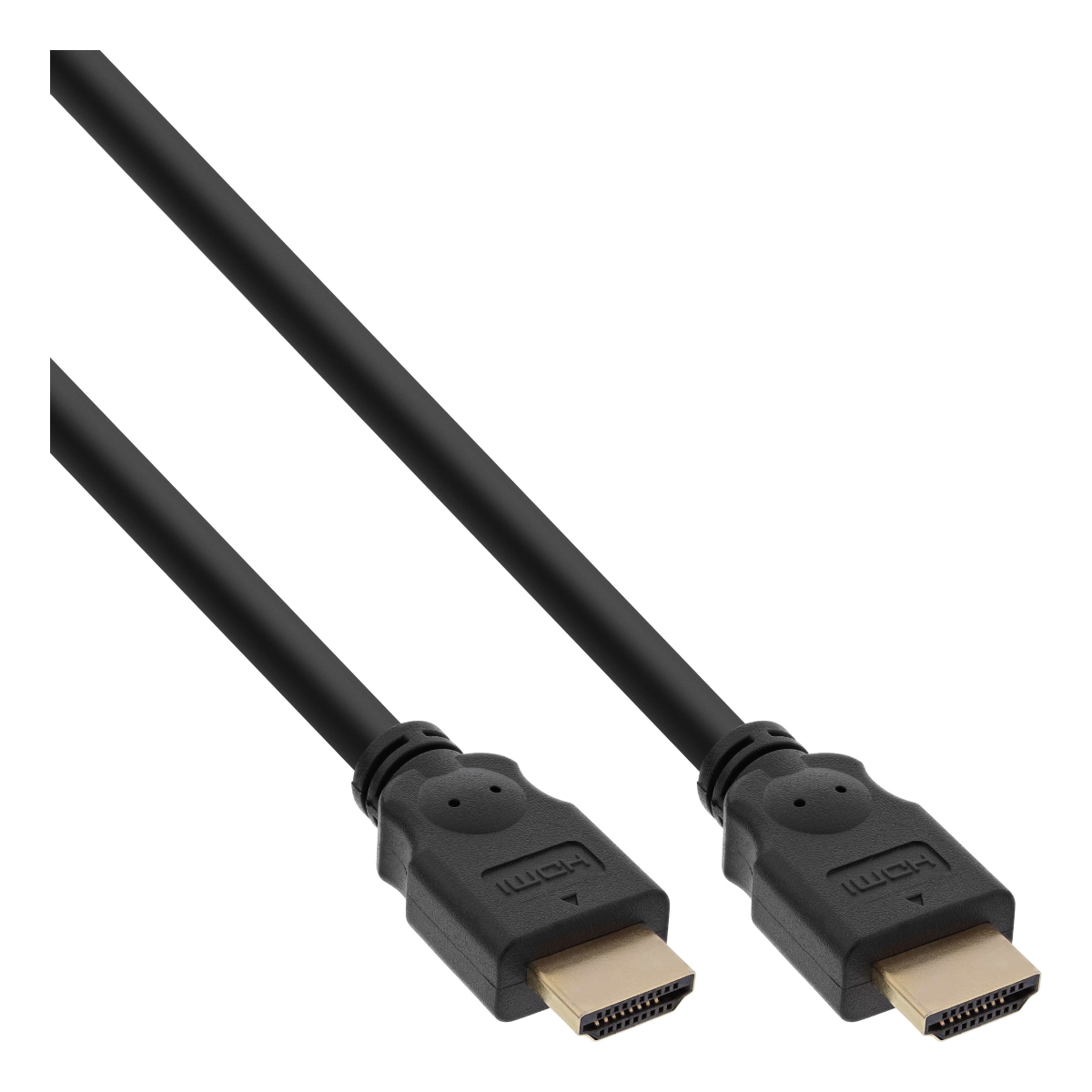 InLine® HDMI Kabel, HDMI-High Speed, Stecker / Stecker verg. Kontakte, schwarz, 3m von InLine