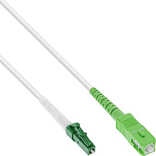 InLine® LWL Simplex Kabel, FTTH, LC/APC 8° zu SC/APC 8°, 9/125µm, OS2, 15m von InLine