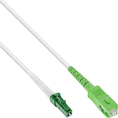 InLine® LWL Simplex Kabel, FTTH, LC/APC 8° zu SC/APC 8°, 9/125µm, OS2, 20m von InLine